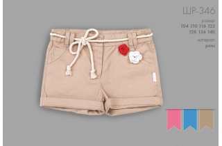 Репсовые шортики с цветками