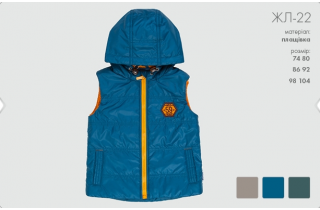Жилет для мальчика демисезонный