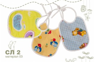 Слюнявчики с разнообразными рисунками